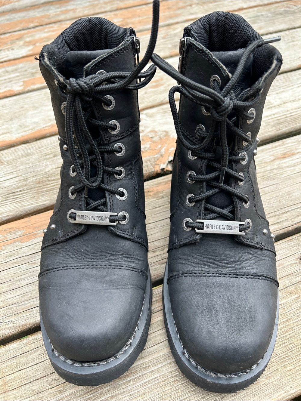 Harley-Davidson Black Women's Combat Moto Boots - Picture 4 of 8